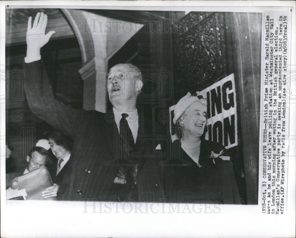 1959 Press Photo British Prime Minister Harold Macmillan - Historic Images