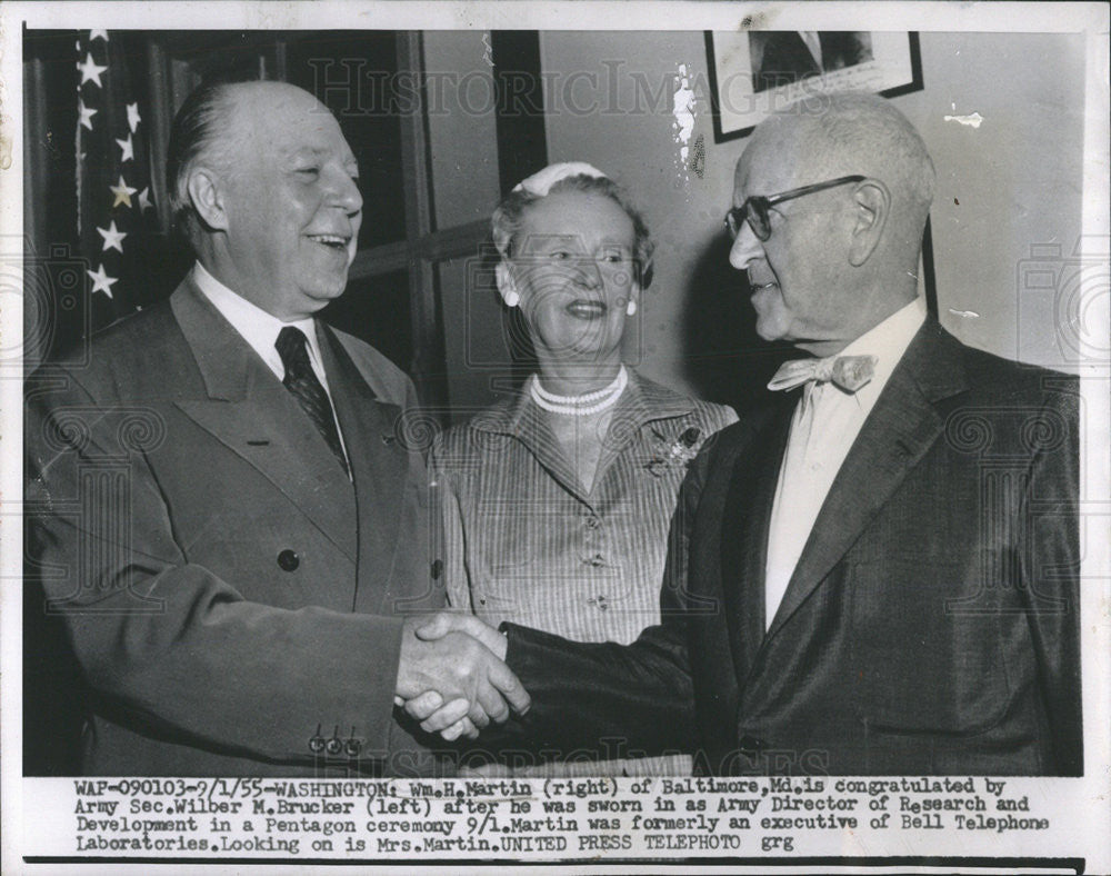 1955 Press Photo William Martin Army Director Of Research and Development - Historic Images