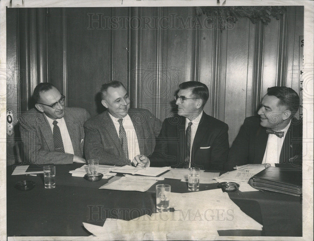 1957 Press Photo Stanley Kinyon,George Young,Leroy Martin,John Mef, professors - Historic Images