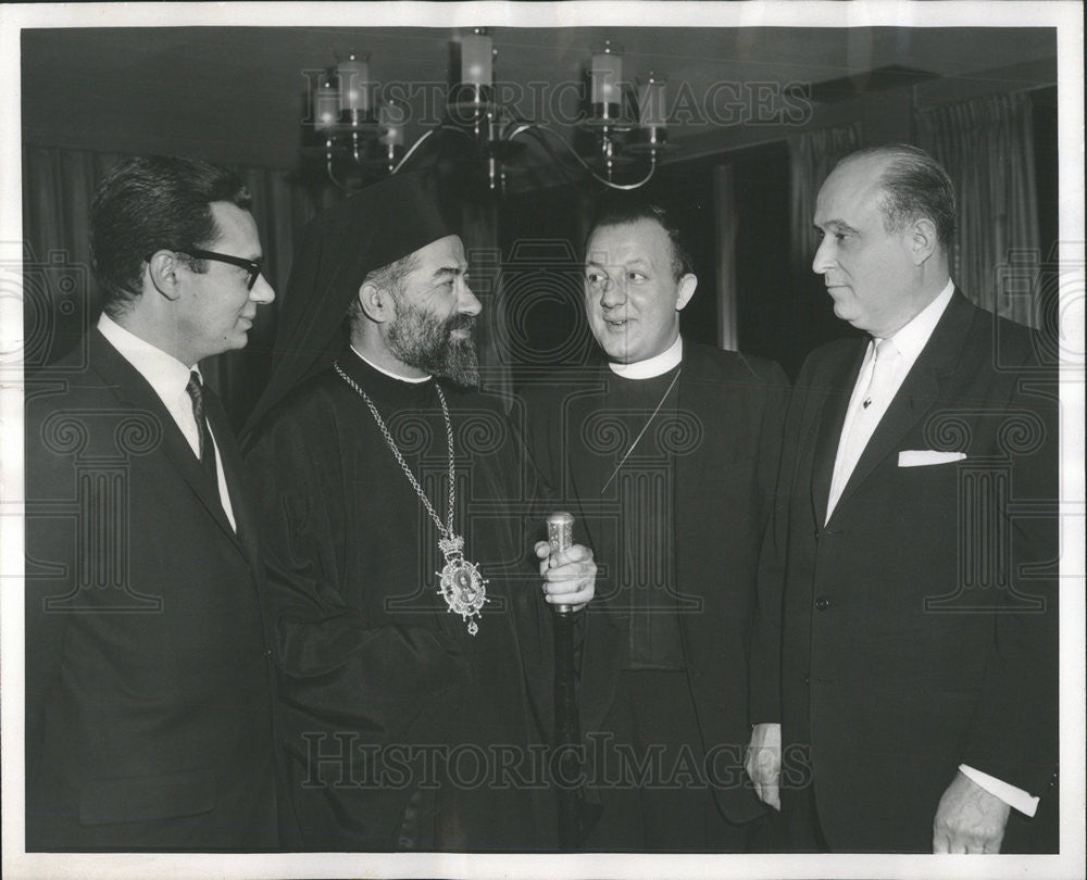 1959 Press Photo Bishop Ezekiel Farewell Dinner Chicago Sherman Hotel - Historic Images