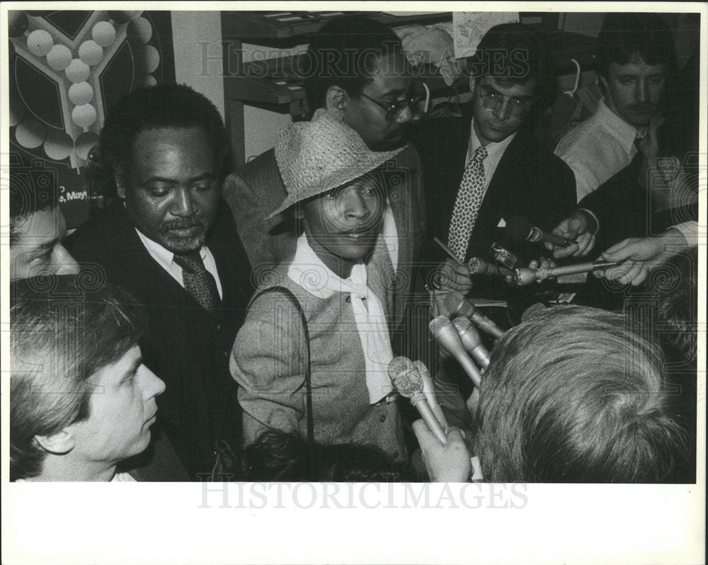 1984 Press Photo Dorothy Tillman,Bernard Stone City Council member - Historic Images