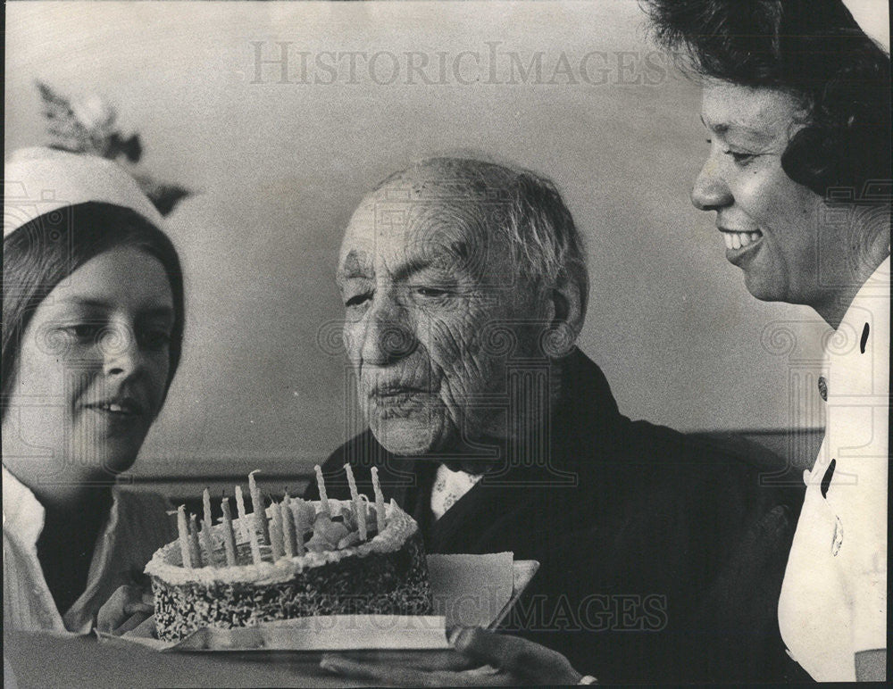 1973 Press Photo Max Moscowitz 102nd Birthday - Historic Images