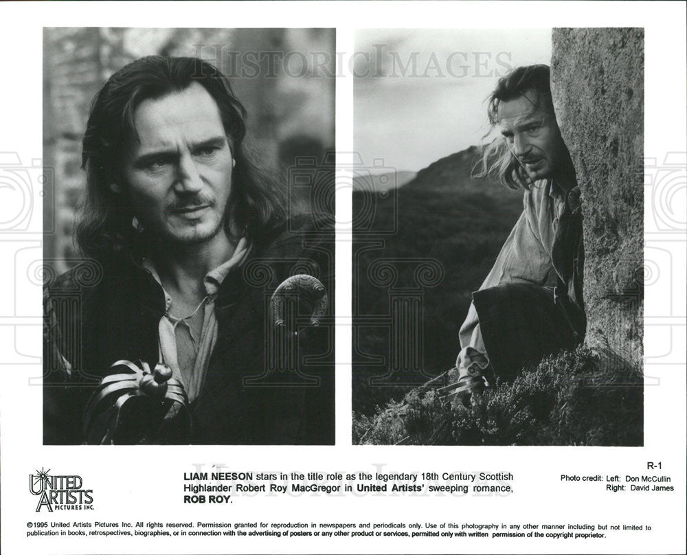 1995 Press Photo Liam John Neeson Robert Roy MacGregor Rob Roy - Historic Images