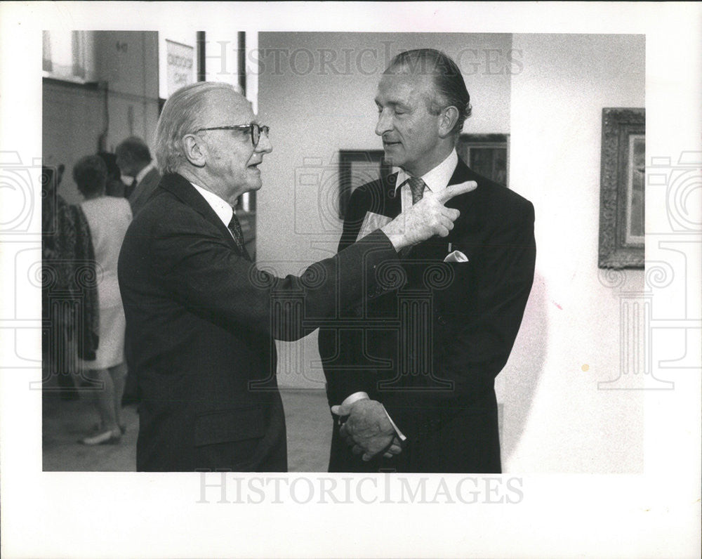 1991 Press Photo Dr Edward Newman with William Darby - Historic Images