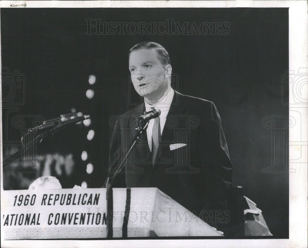 1960 Press Photo Charles H. Percy Republican National Convention GOP Rostrum - Historic Images