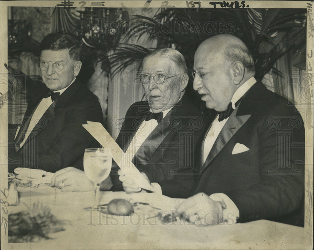 1937 Press Photo Mayor Kelly Pat Nash Committeman Governor Horner Blackstone - Historic Images