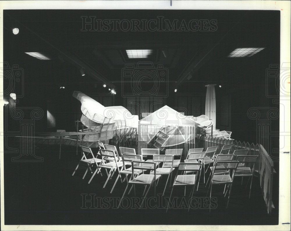 1986 Press Photo Oblique Delusion ,art by Rick Paul - Historic Images