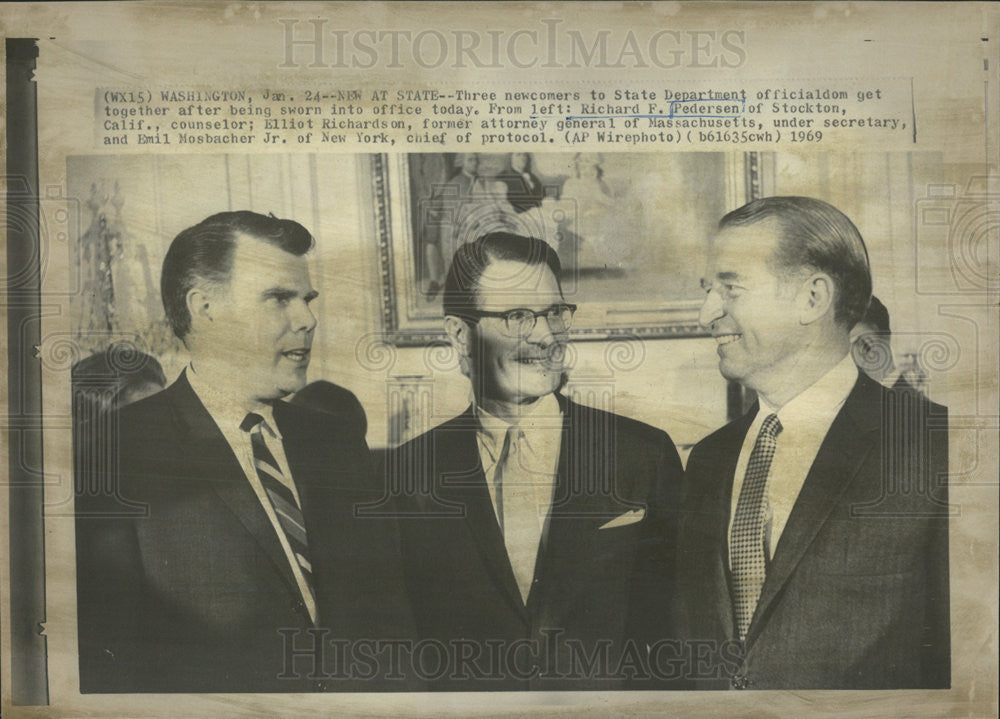 1969 Press Photo New State Department Officials Get Sworn In - Historic Images