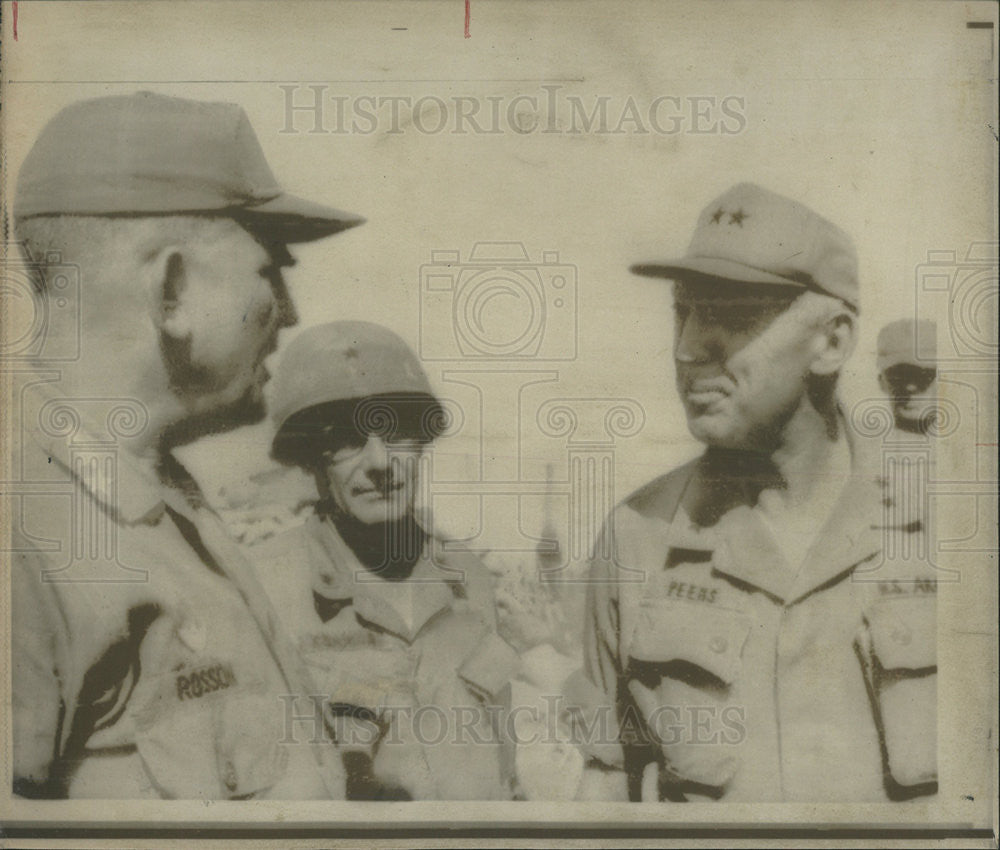 1967 Press Photo William Peers Major General 4th Infantry Division - Historic Images