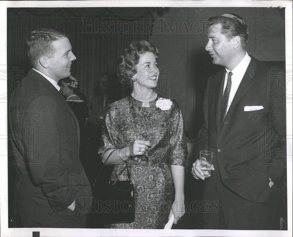 1961 Press Photo Mrs. Mr. Warren Peterson Hugh C. Michels Jr. - Historic Images