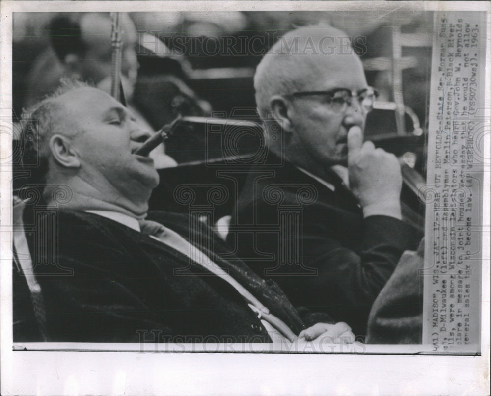 1963 Press Photo Sen NormanSunsell,and Merlin Peterson - Historic Images