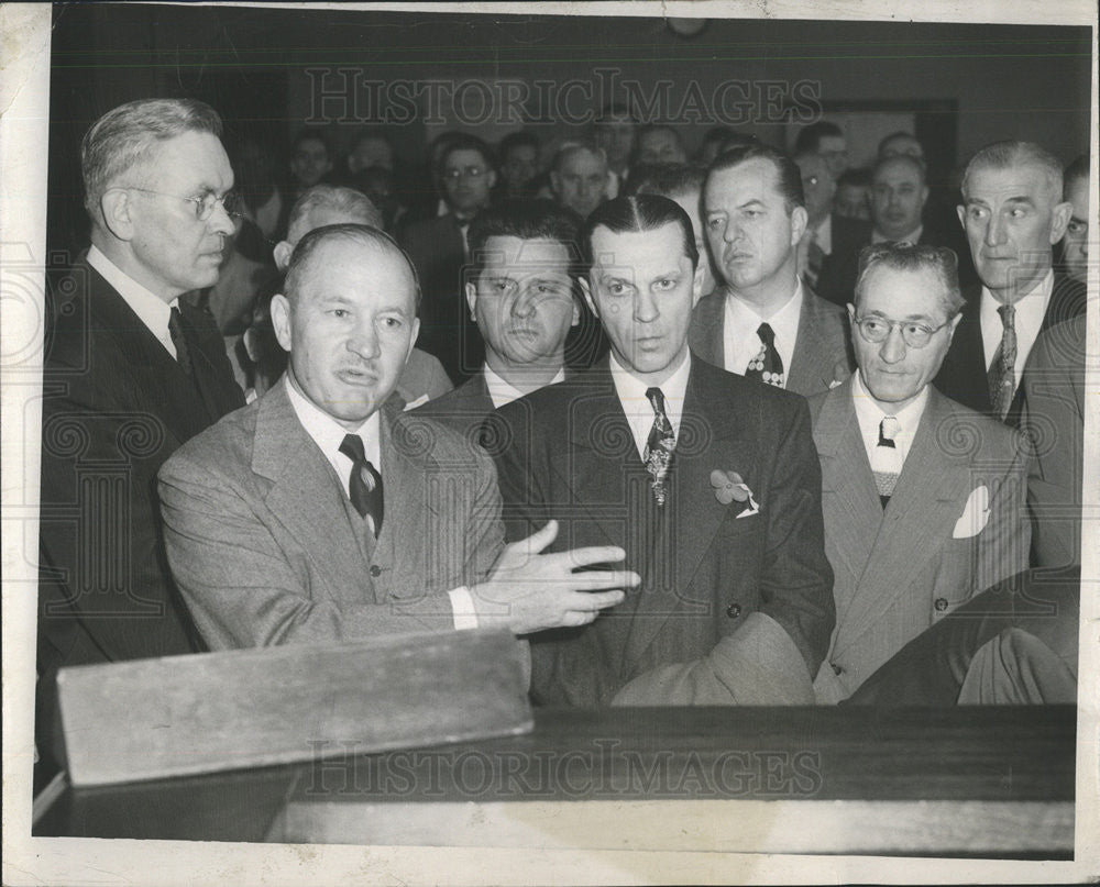 1950 Press Photo Judge Charles S Dougherty Peterson Subpoena - Historic Images