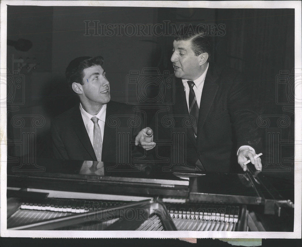 1957 Press Photo Guy Pastor father Tony Pastor NBC Radio - Historic Images