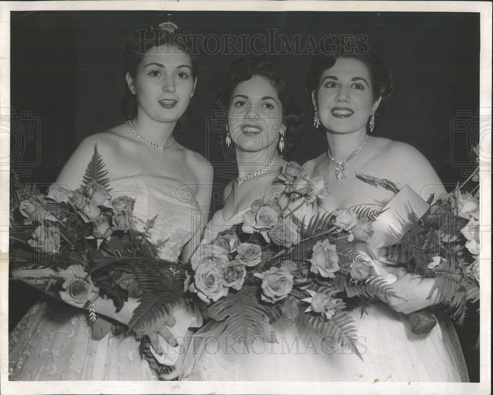 1953 Press Photo Night Stars Lattarulo Pastore Queen Zito - Historic Images