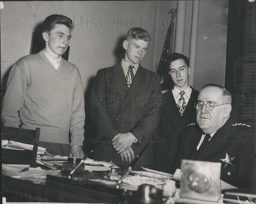 1948 Press Photo Police Commissioner John C. Prendergrast Chicago Boys Club - Historic Images