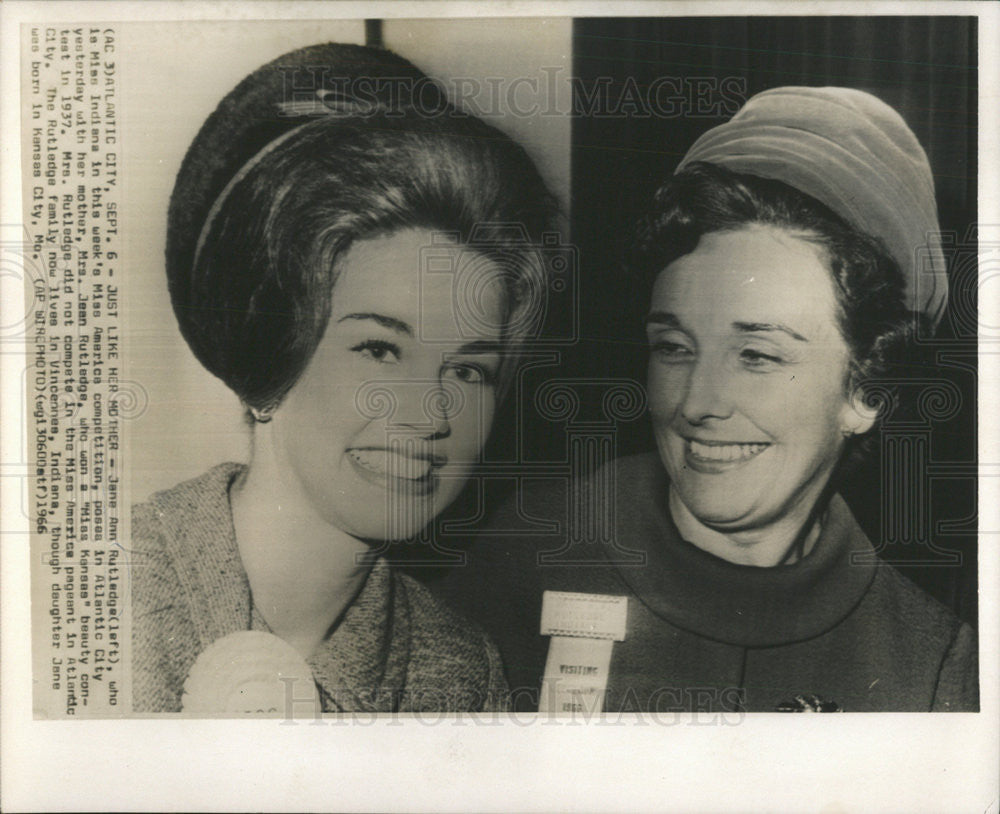 1966 Press Photo Miss Indiana Jane Ann Rutledge - Historic Images