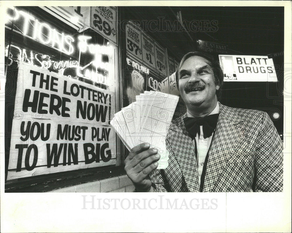 1984 Press Photo Don Pollack, Who Sold The Winning Lotto Ticket - Historic Images