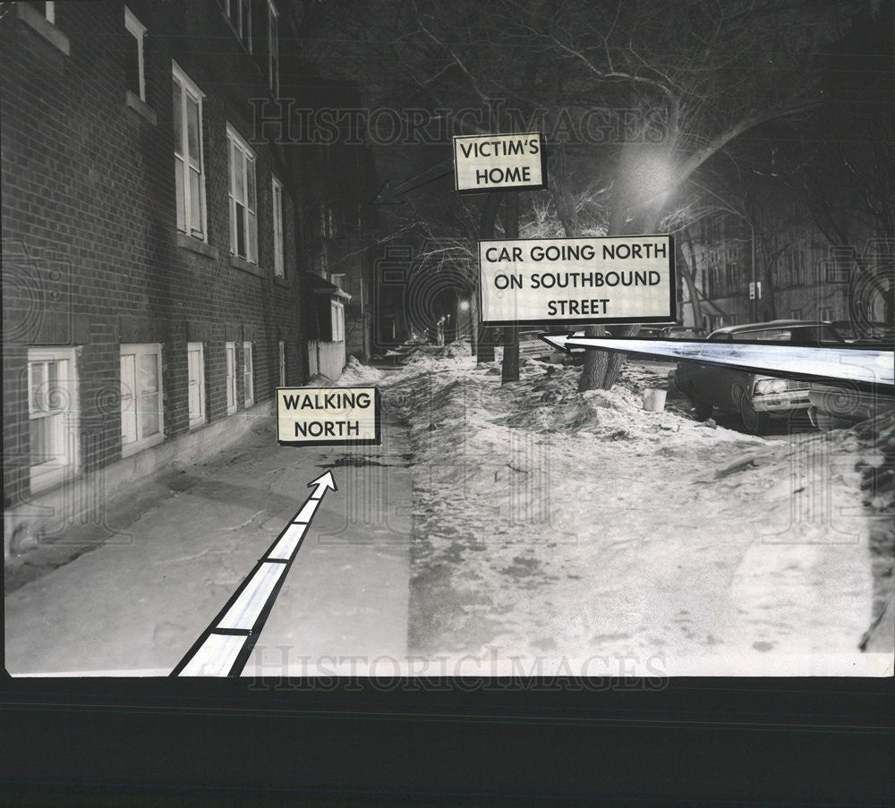 1967 Press Photo Diagram Showing Where Joseph F. Polito Was Slain - Historic Images