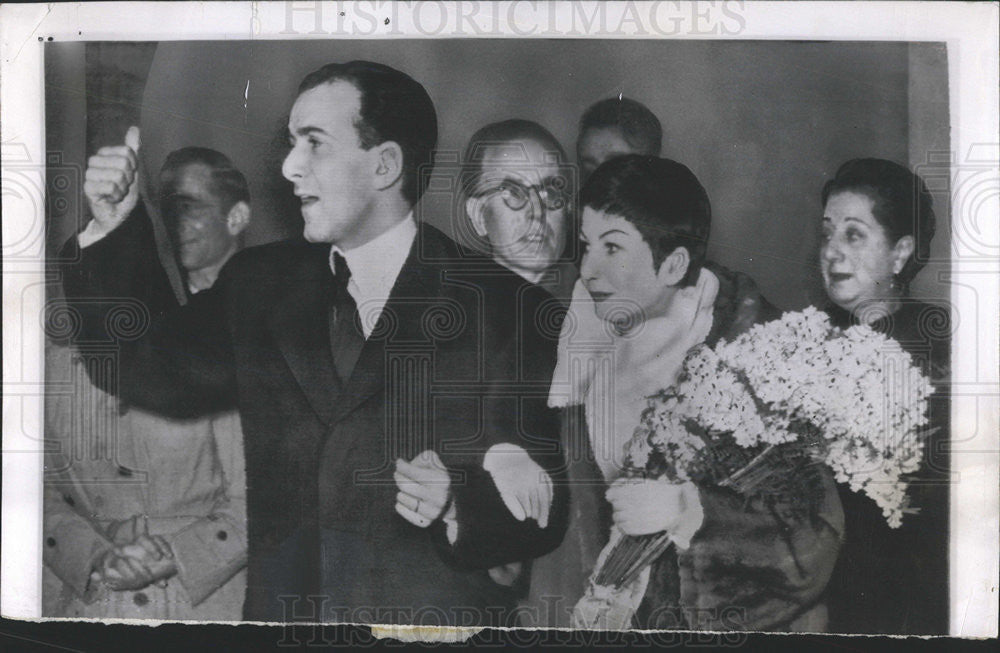 1954 Press Photo Renee Jeanmaire French ballerine Ronald Petit - Historic Images