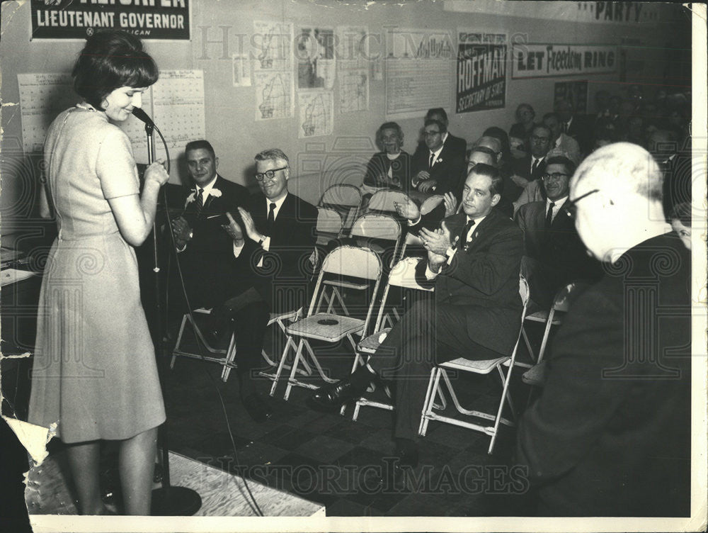 1964 Press Photo Mrs Percy Address&#39;s Republican Workers - Historic Images