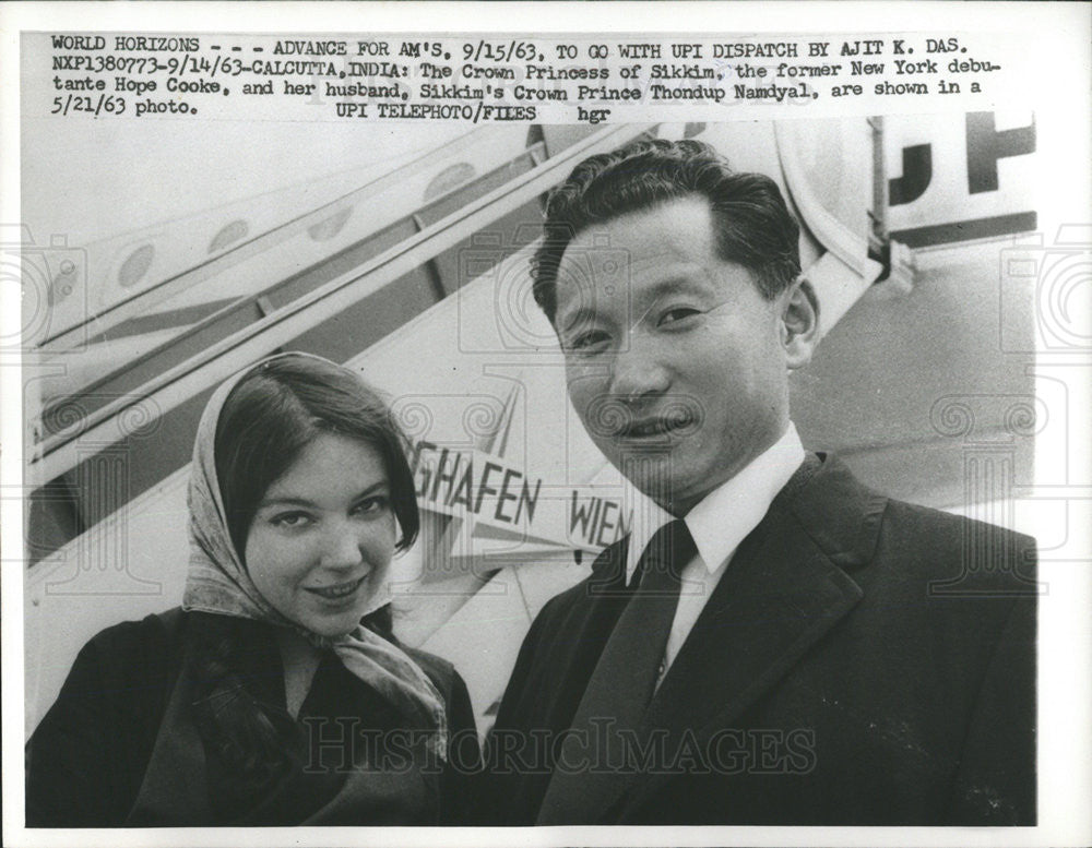 1963 Press Photo Sikkim Crown Prince Thondup Namgyal Indian Royal family - Historic Images