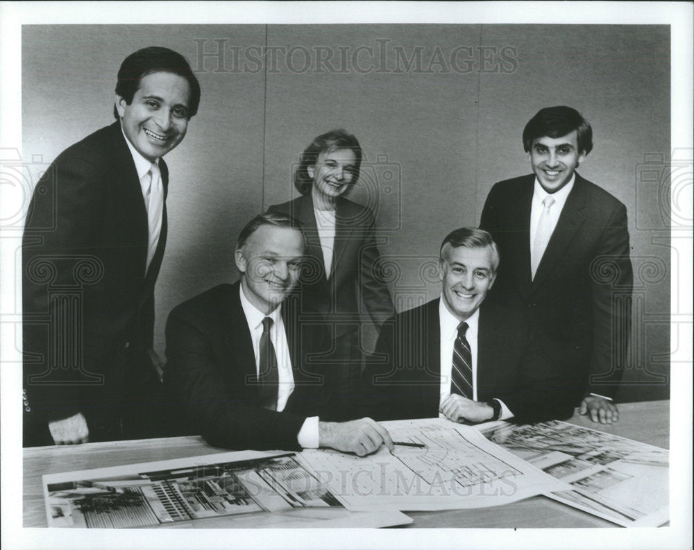 1984 Press Photo New Business Executives Charles Palmer Group - Historic Images