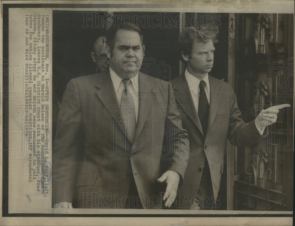 1974 Press Photo David Parr and Harold Nelson After they were Sentenced to Jail - Historic Images