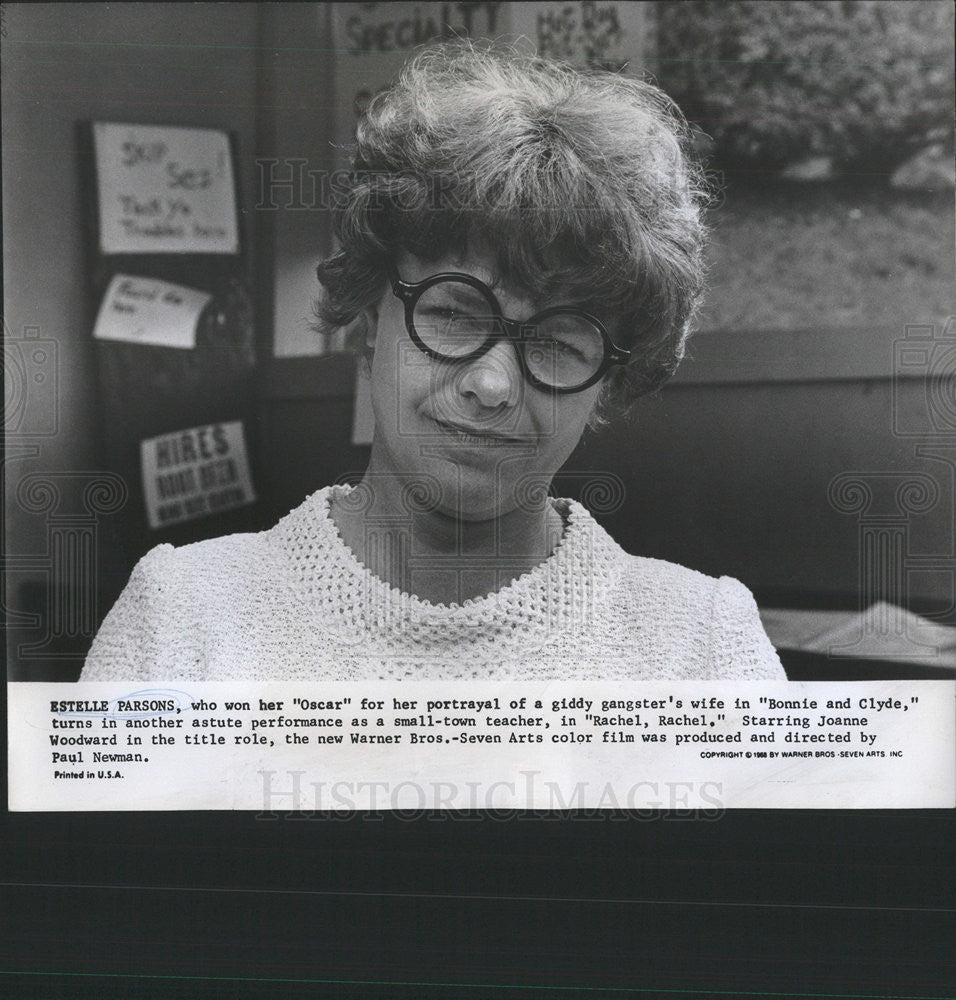 1968 Press Photo Estelle Parsons as a small town teacher in &quot;Rachel, Rachel&quot;. - Historic Images