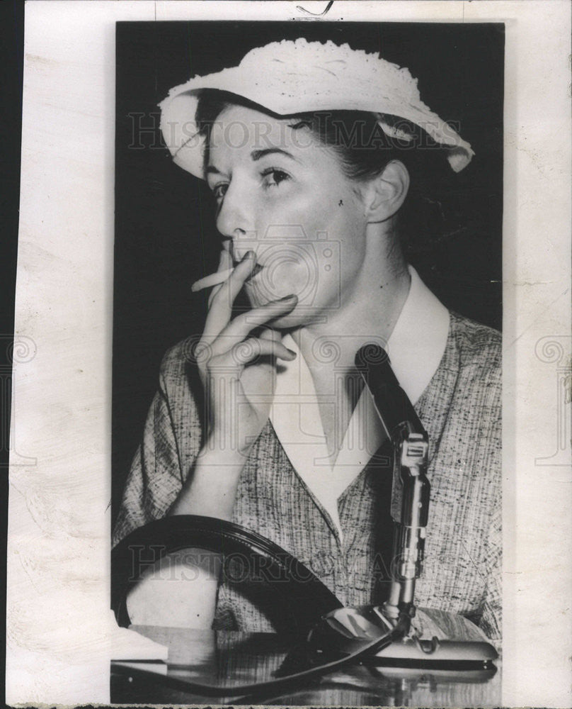 1957 Press Photo kay Lower, mystery woman  in the bakers union hearings - Historic Images