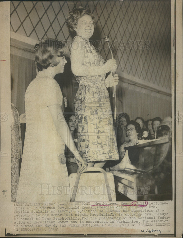 1967 Press Photo MRS. MAUREEN REAGAN SILLS DAUGHTER PRESIDENT RONALD REAGAN - Historic Images