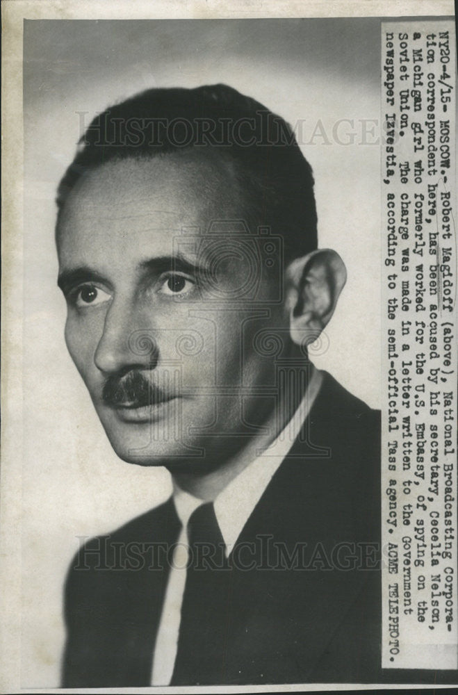 1948 Press Photo ROBERT MAGIDOFF NATIONAL BROADCASTING CORPORATION CORRESPONDENT - Historic Images