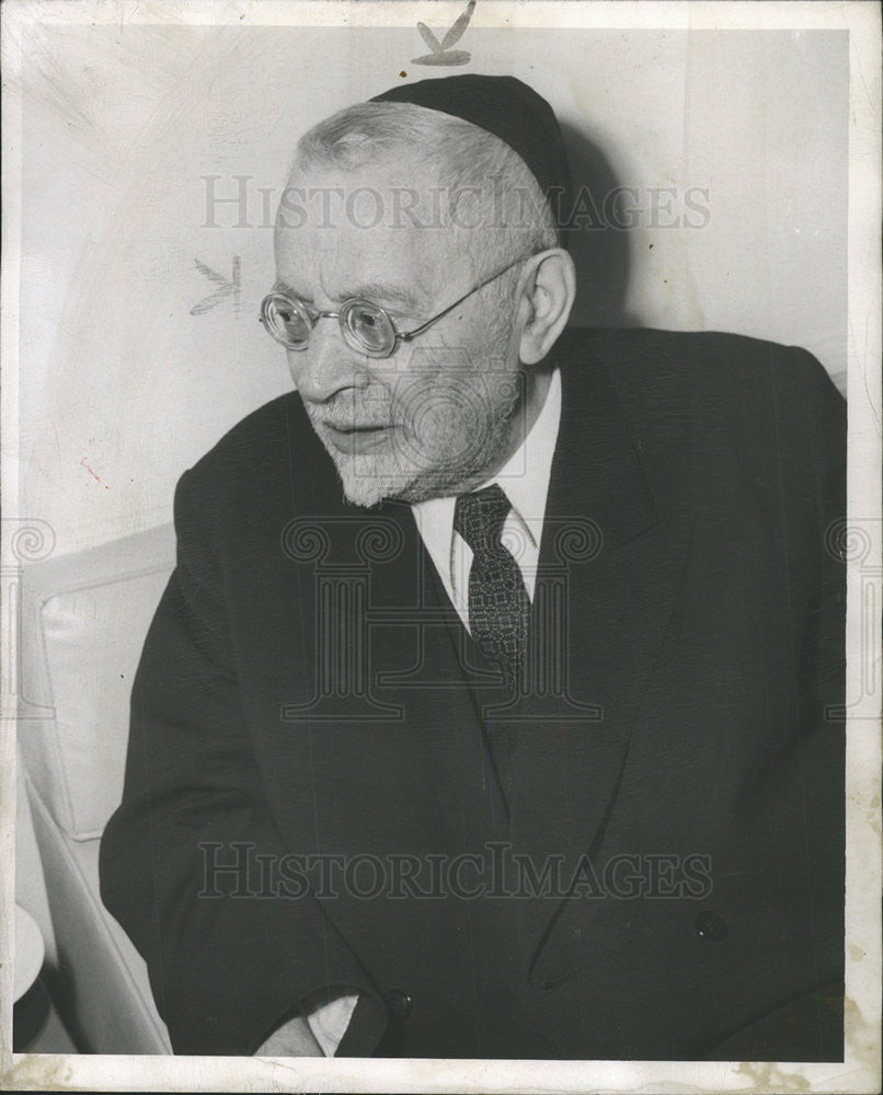 1951 Press Photo Rabbi Juday L Maimon Minister of Religious Affairs Israel - Historic Images