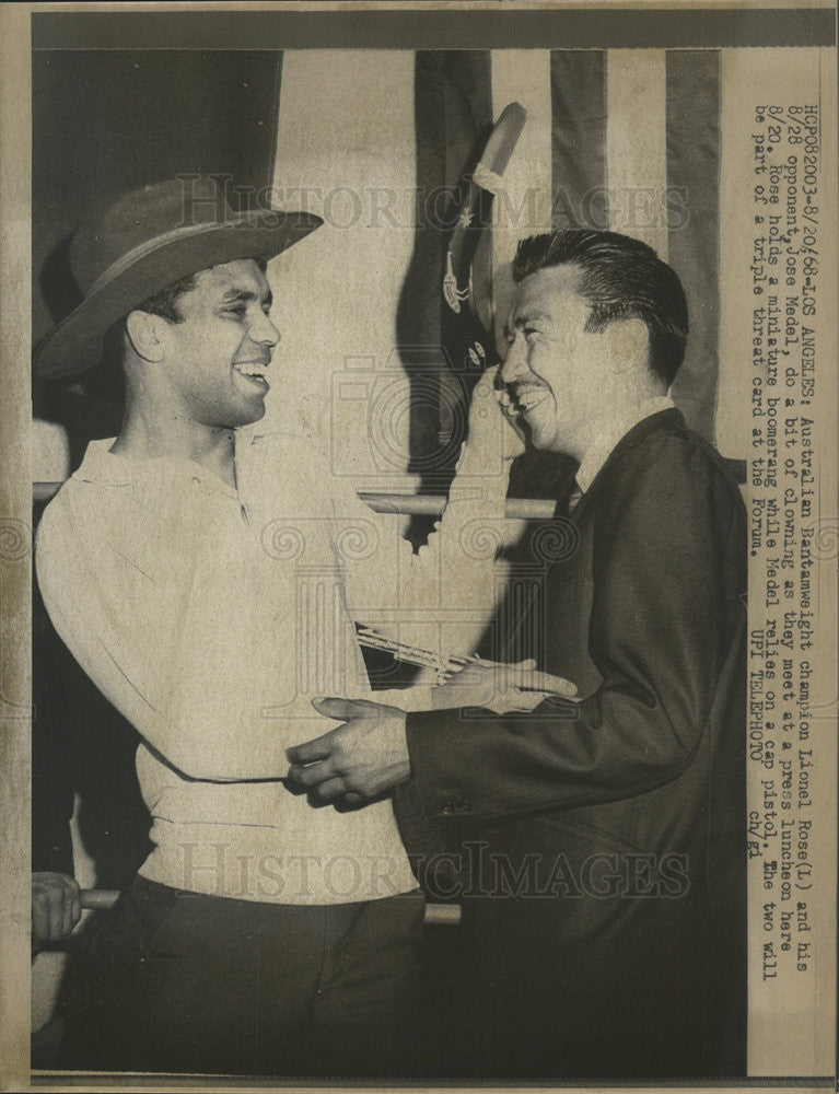 1968 Press Photo Lionel Rose Australian Bantamweight Champion - Historic Images