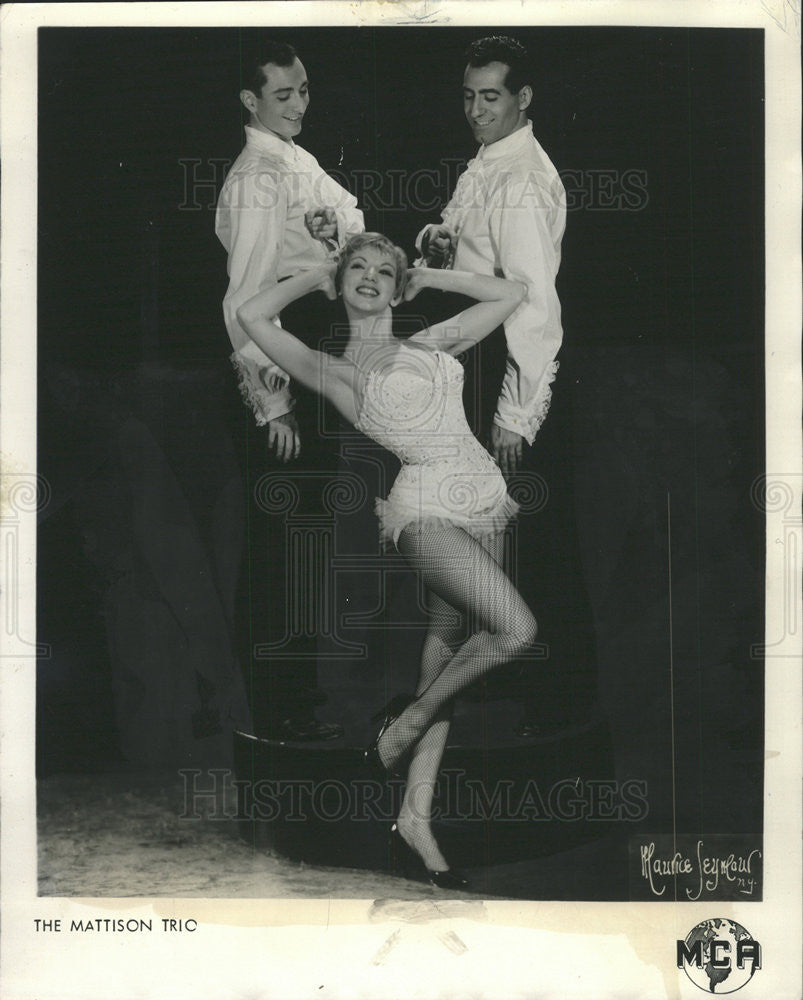 1958 Press Photo The Mattison Trio At The Palmer House - Historic Images