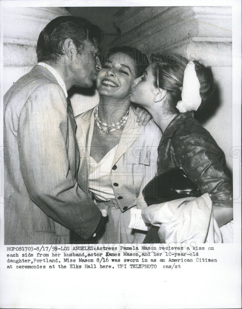 1959 Press Photo Actress Pamela Mason - Historic Images