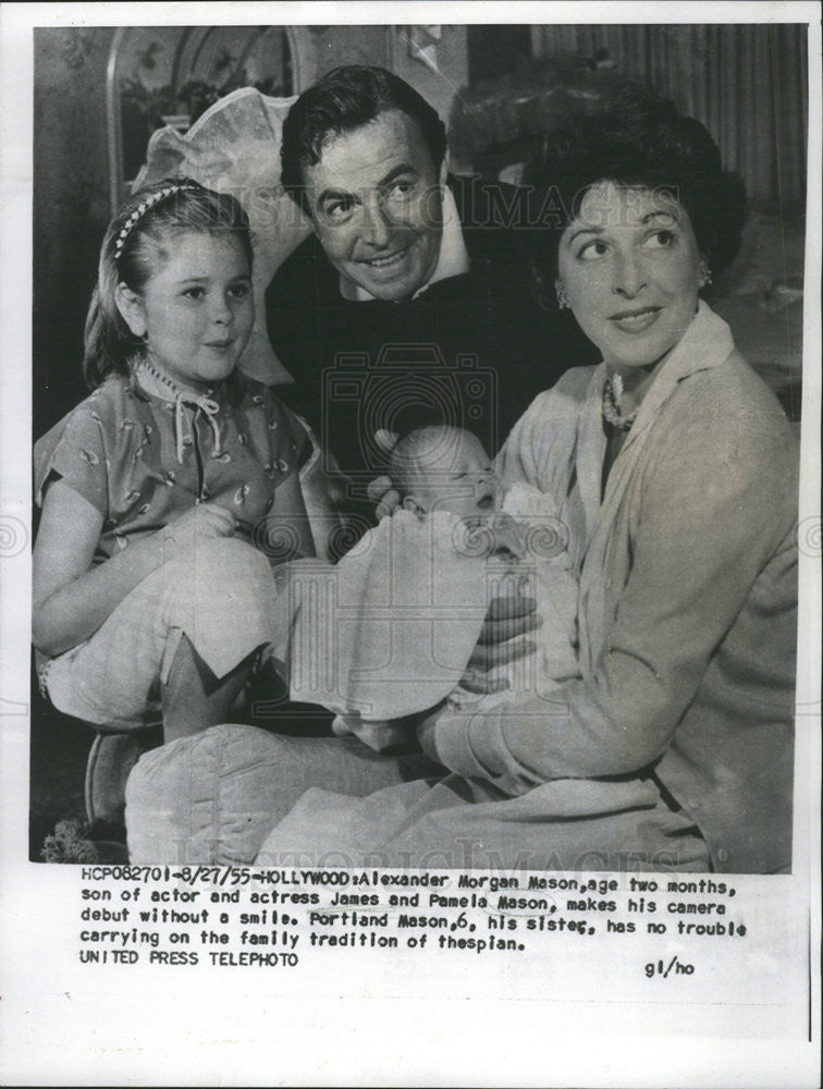 1955 Press Photo Alexander Morgan James Pamela Mason - Historic Images