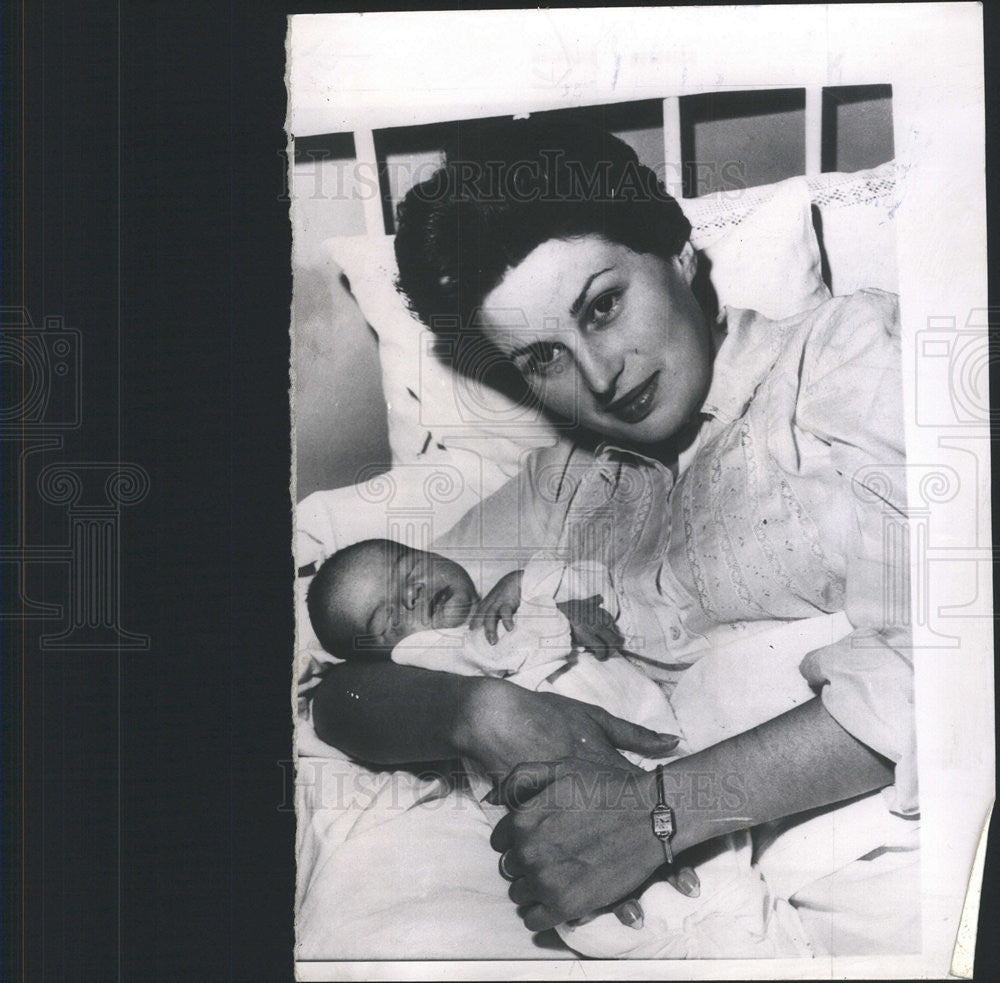 1952 Press Photo Silvana Mangano Italian Actress Newborn Daughter Rome Italy - Historic Images