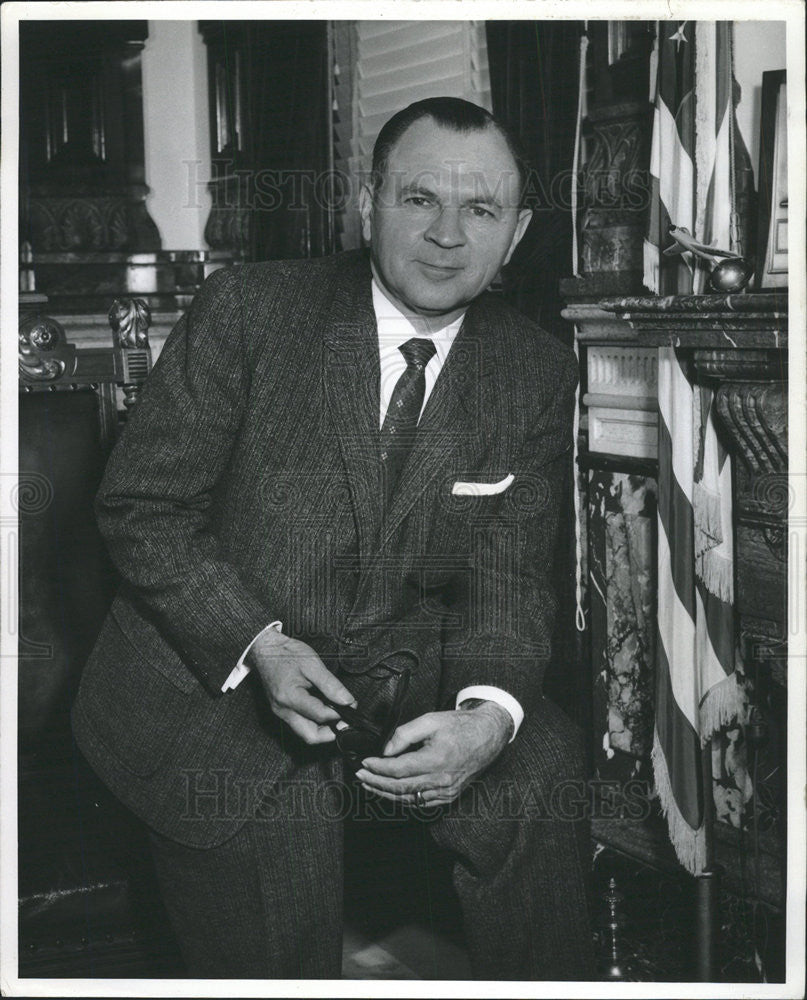 1960 Press Photo Herschel C. Loveless, Governor Of Iowa - Historic Images