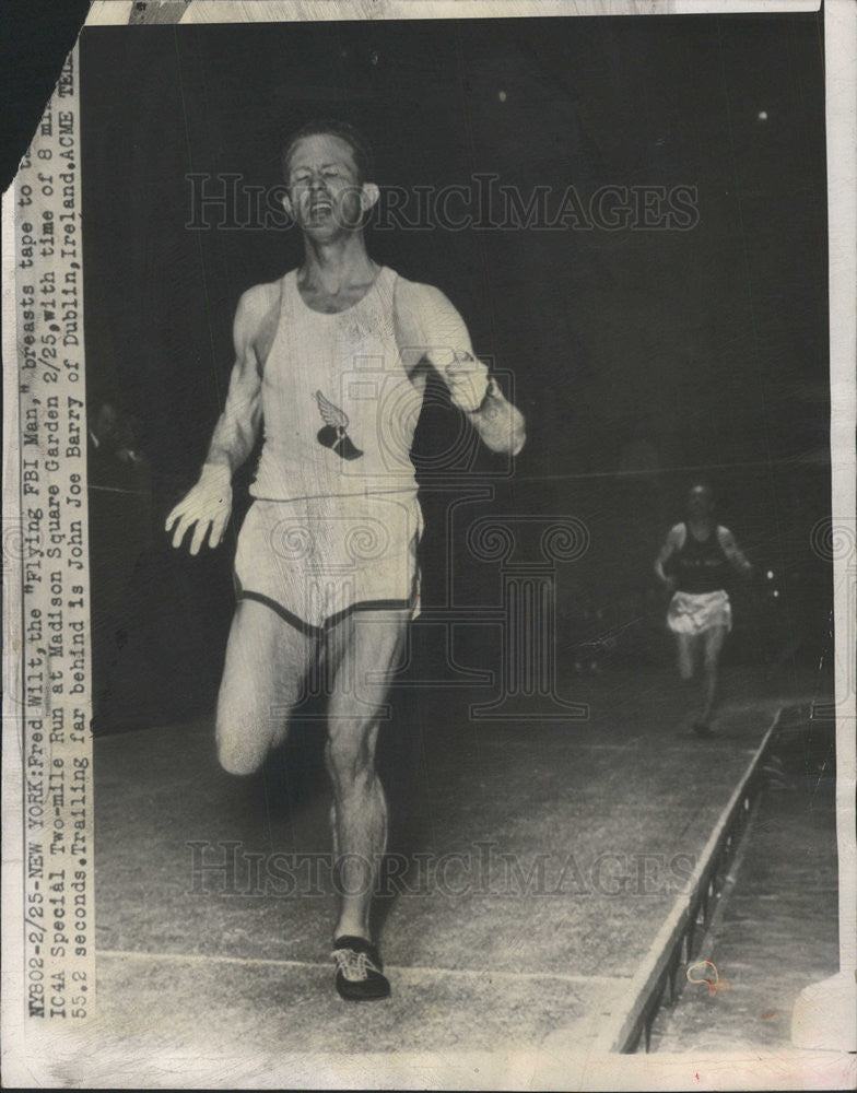 1950 Press Photo Fred Wilt American athlete IC4A special Madison Square Garden - Historic Images