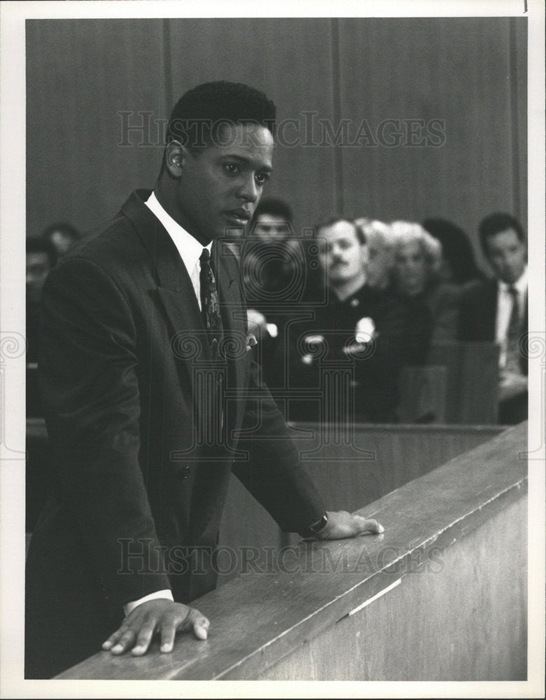 1991 Press Photo Blair Underwood American actor &quot;L.A. Law&quot; There Goes the Judge - Historic Images