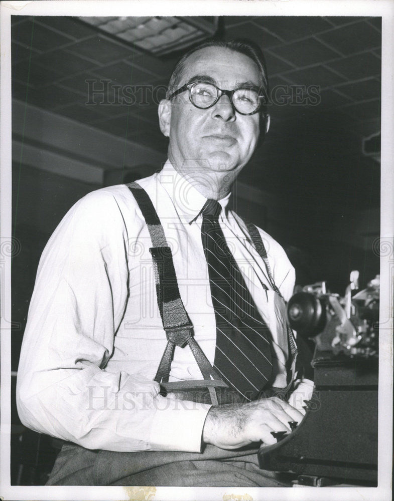 1952 Press Photo Lyle O Wilson Chief Washington United Press Bureau Newspapers - Historic Images