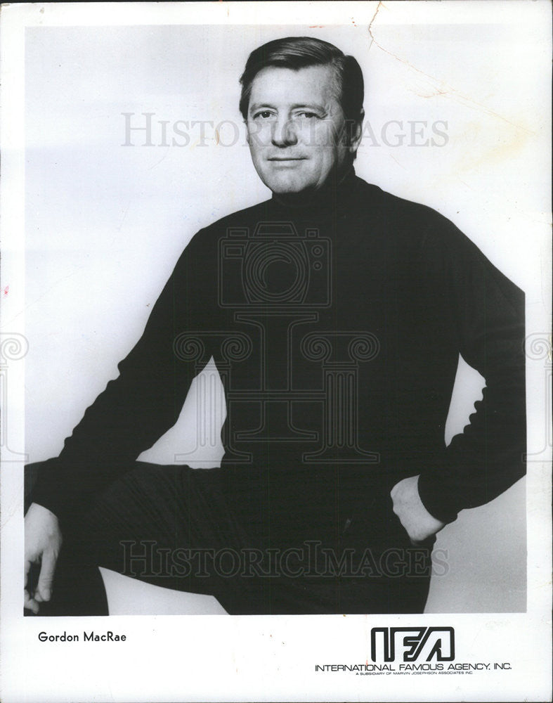 1970 Press Photo  Gordon MacRae Six Letter Men a top a recording star - Historic Images