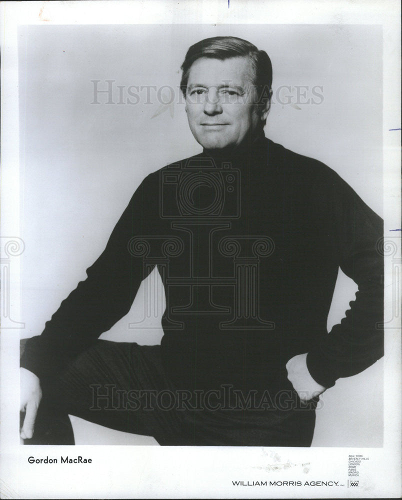 1975 Press Photo Gordon MacRae American actor singer Arlington Park Hilton - Historic Images