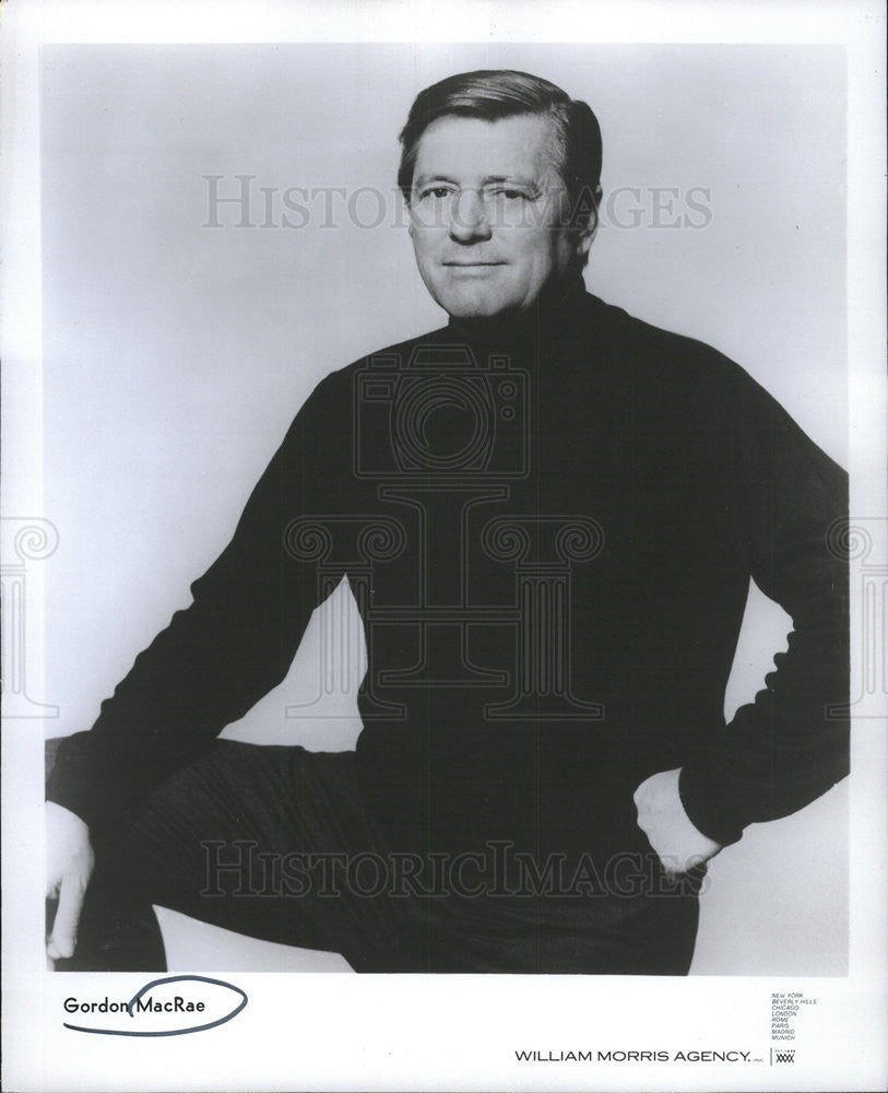 1975 Press Photo Gordon MacRae American Film Television Actor Singer - Historic Images