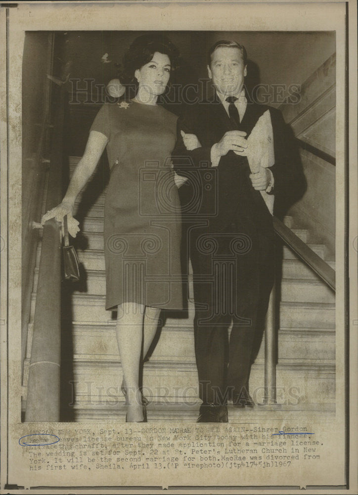 1967 Press Photo Gordon MacRae American Film Television Actor Singer - Historic Images