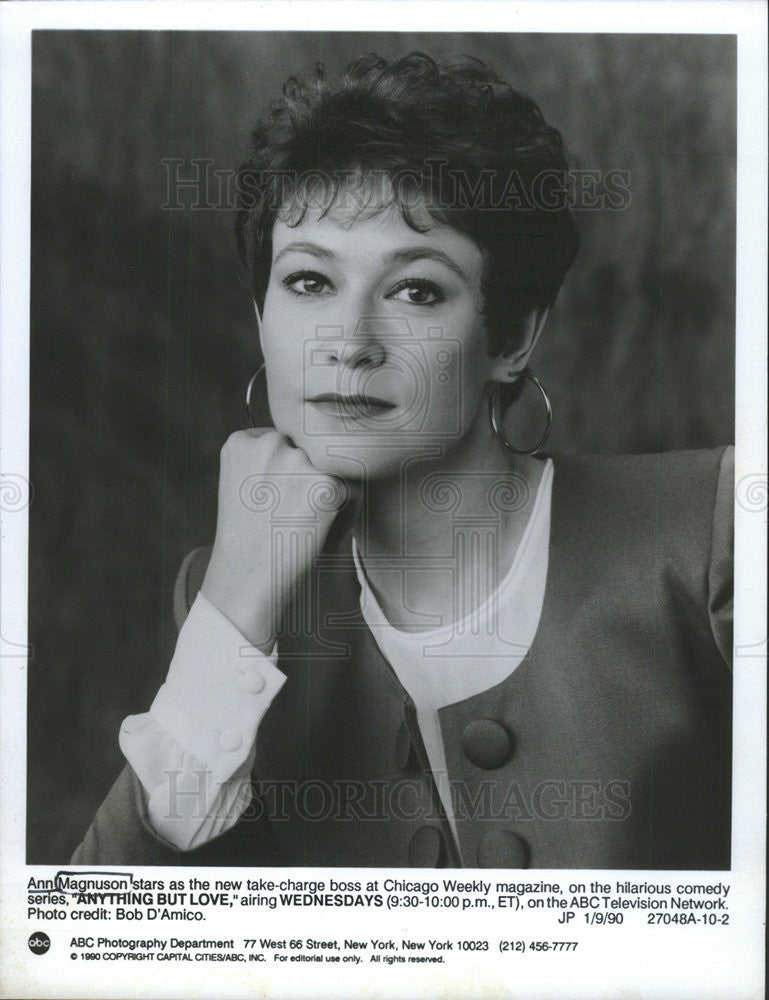 1991 Press Photo ANN MAGNUSON AMERICAN ACTRESS PERFORMANCE ARTIST - Historic Images