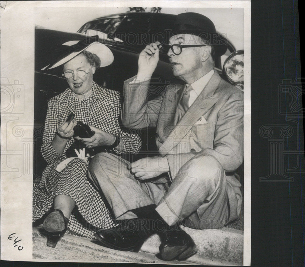 1951 Press Photo Robert Lovett US Defense Deputy Secretary wife Marshall Day - Historic Images