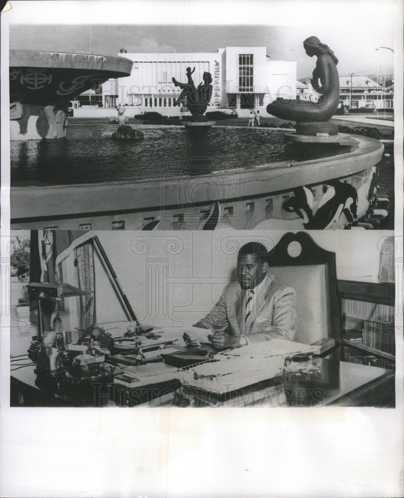 1954 Press Photo General Paul Eugene Magloire HaÃƒÂ¯tian military ruler President - Historic Images