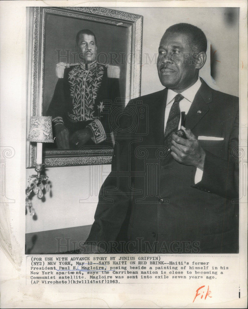1963 Press Photo Haitian President Paul E. Magloire - Historic Images