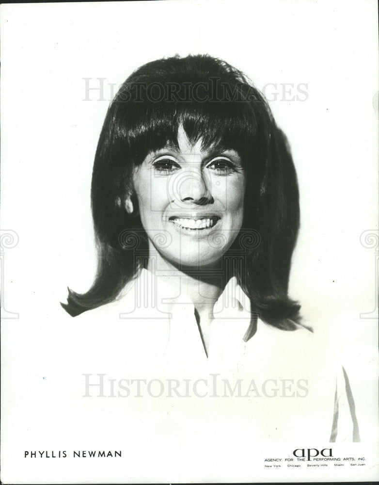 1969 Press Photo Phyllis Newman American Film Television Stage Actress Singer - Historic Images